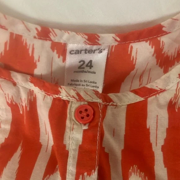 Kids Green Blouse Orange Patterned Kids Top and Ruffled Bell Bottom Jeans - Picture 5 of 7